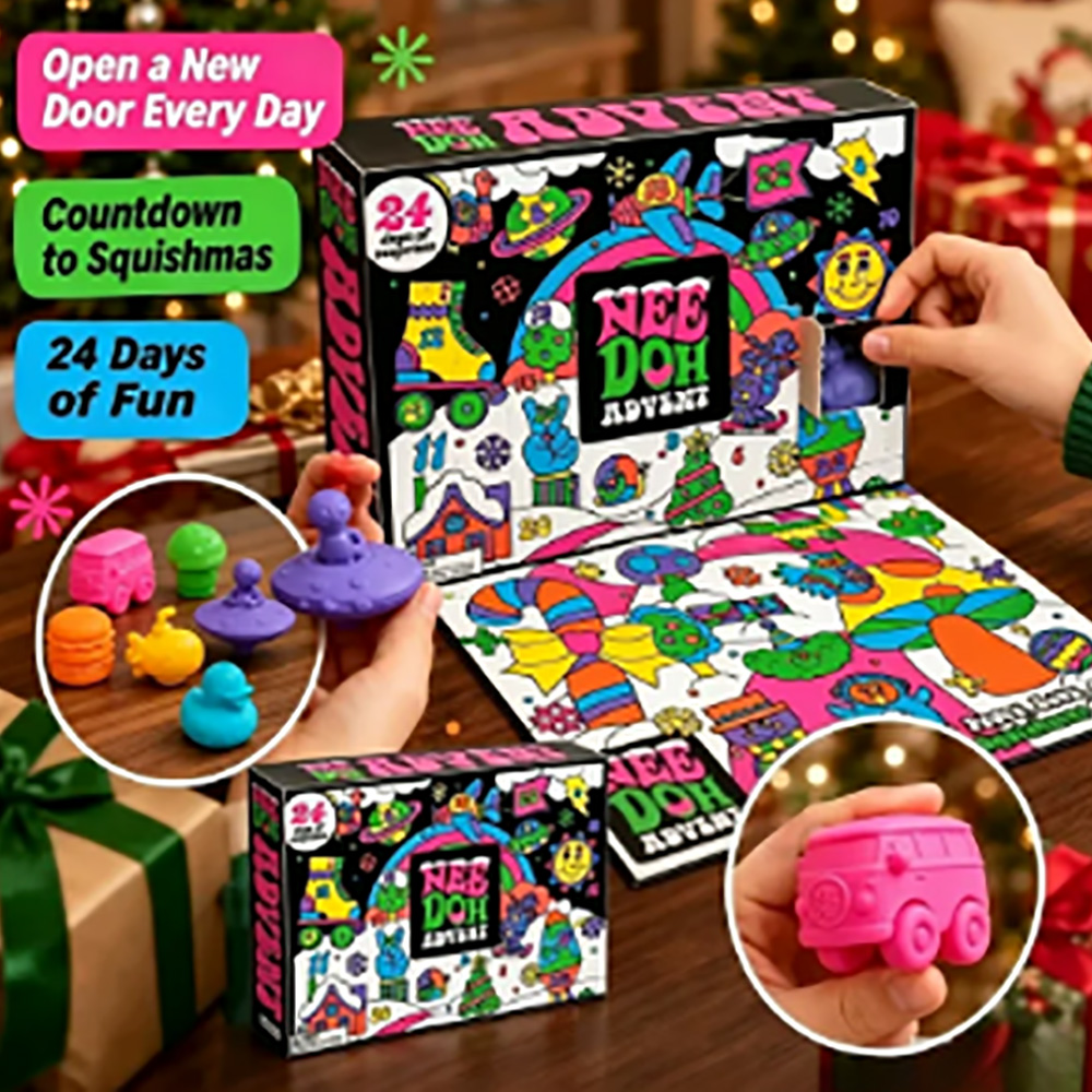 Advent Calendar Gift - 24 Stück Nee-Doh Squish Fidget Adventskalender