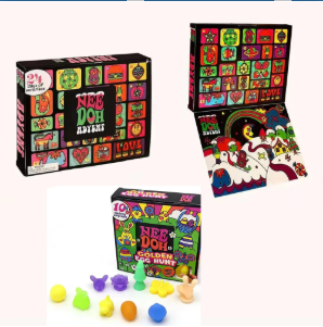 Advent Calendar Gift - Needoh Adventskalender 24 Stück Mini-Squish-Spielzeuge 24-Tage-Weihnachts-Countdown-Blindbox