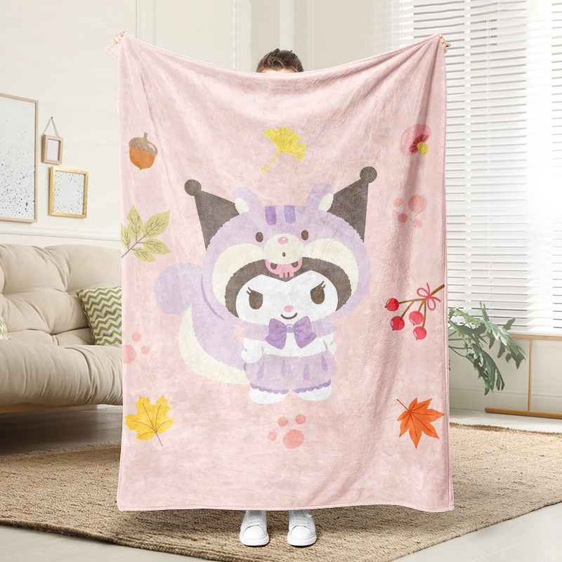 Christmas Throw Blanket - Sanrio Decke Gemütliche Rosa Fleece-Decke mit