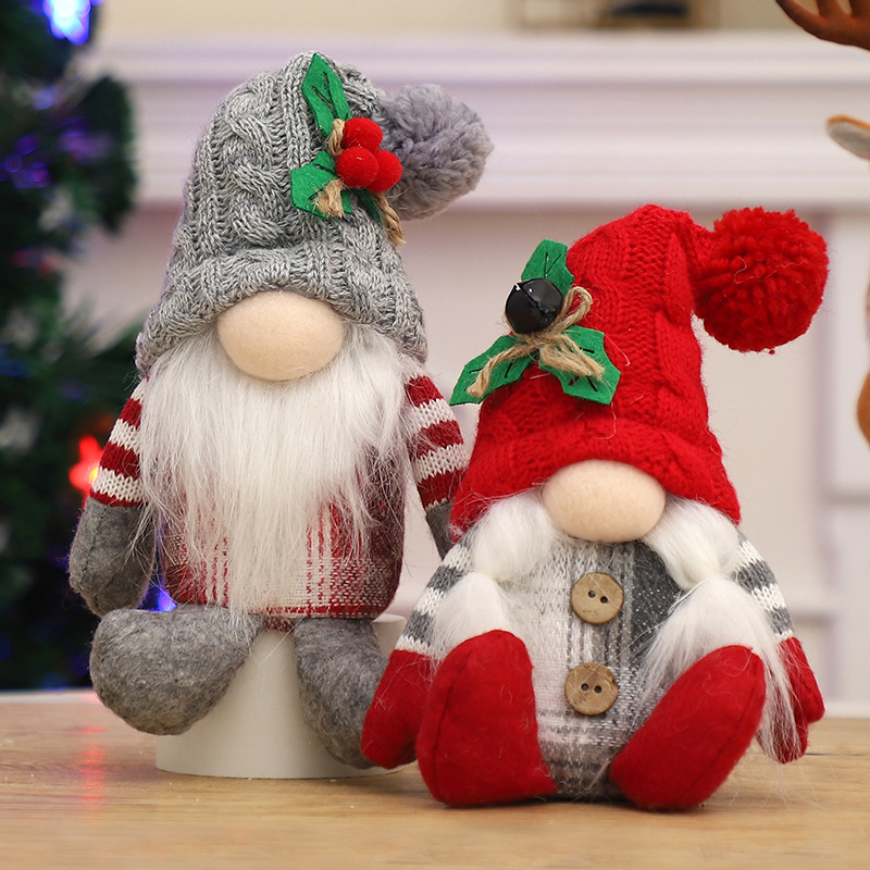 Santa Hat Plush - 2 Stück Weihnachts-Gnome ohne Gesicht mit