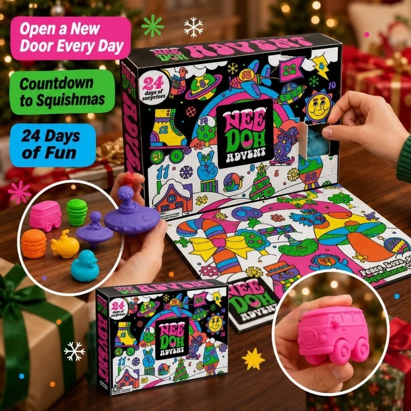 Advent Calendar Gift - Weihnachts-Adventskalender-Geschenkbox, 24-Tage-Überraschungs-Mini-Squishy-Fidget-Spielzeug, sensorisches Stressabbau-Spielzeug-Set, Weihnachtsüberraschungsgeschenk