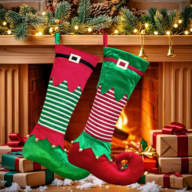 Neuer Weihnachts-Elfenstrumpf  – Christmas Stocking Hanging Bewertung und Preis