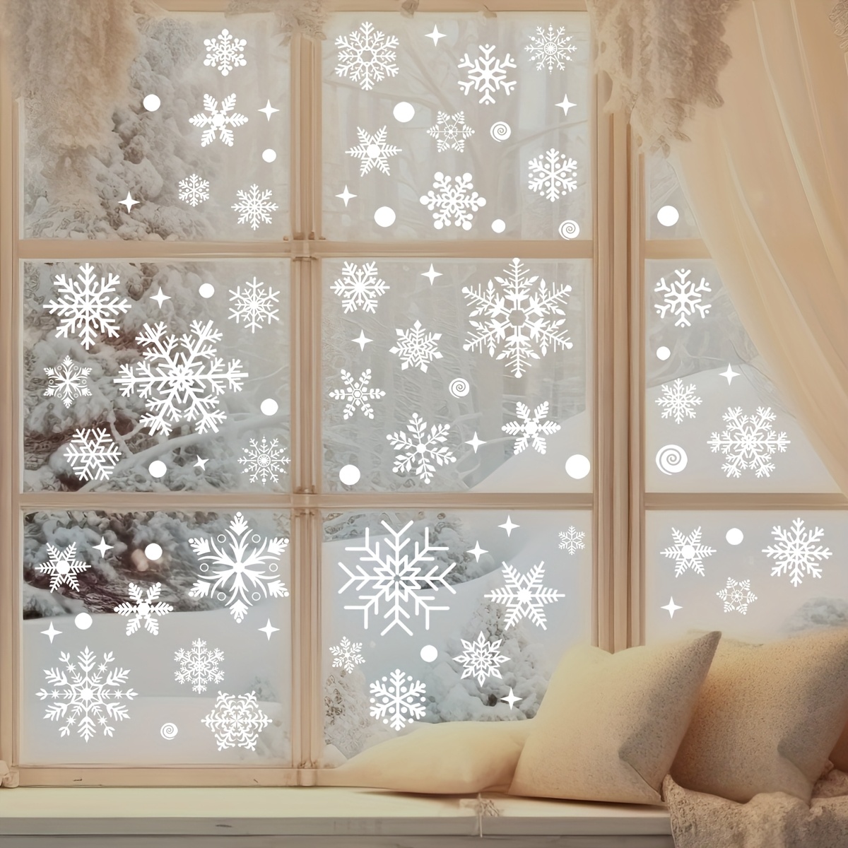 4 Blatt Weihnachts-Fensteraufk – Snowflake Window Decal Bewertung und Preis