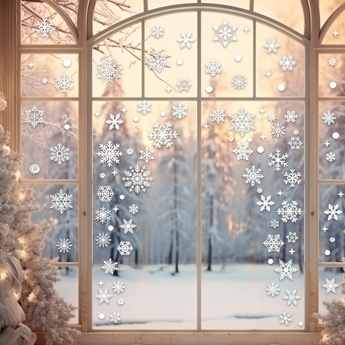 4 Blatt Weihnachts-Fensteraufk – Snowflake Window Decal Bewertung und Preis