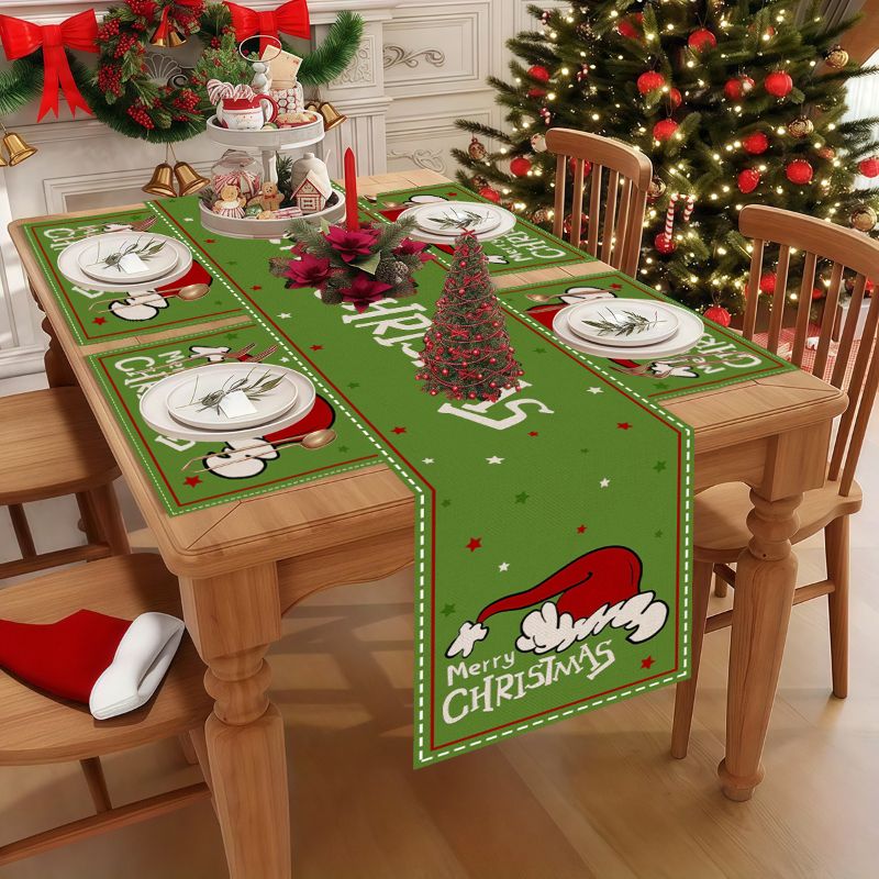 VIKAMA Niedliche Cartoon-Weihn – Christmas Table Runner Bewertung und Preis